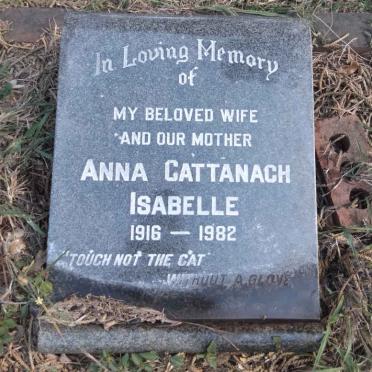 ISABELLE Anna Cattanach 1916-1982