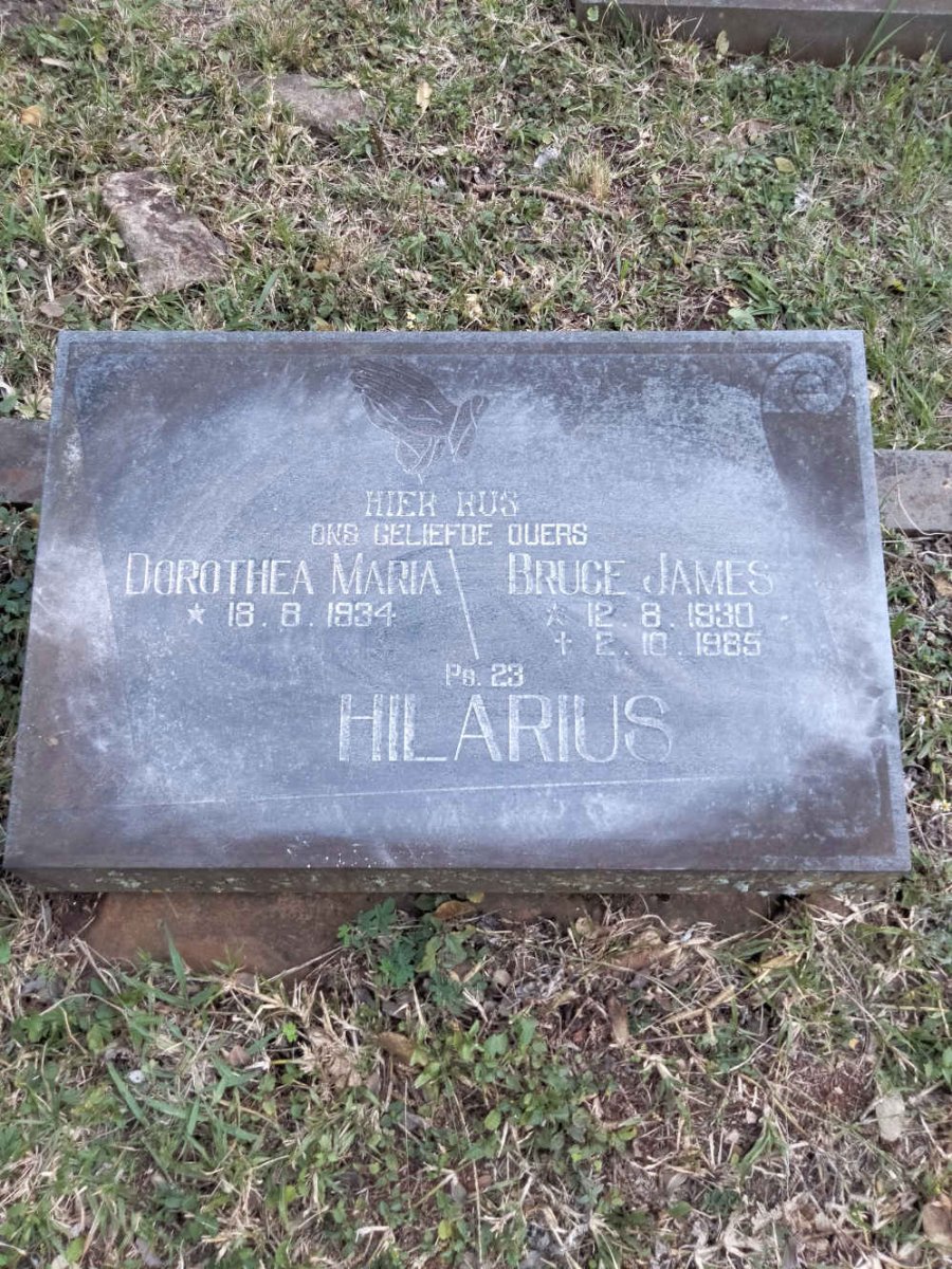 HILARIUS Bruce James 1930-1985 & Dorothea Maria 1934