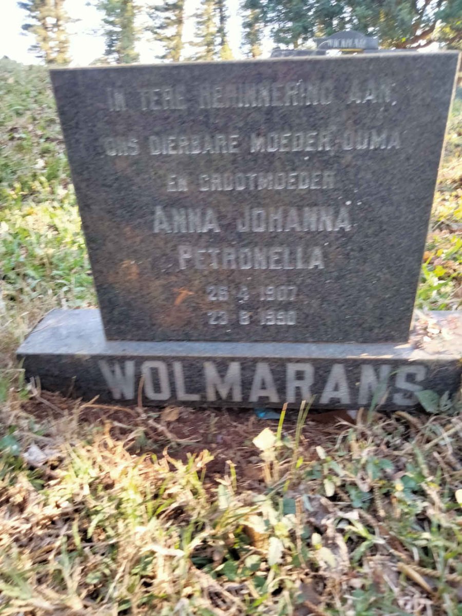 WOLMARANS Anna Johanna Petronella 1907-1990