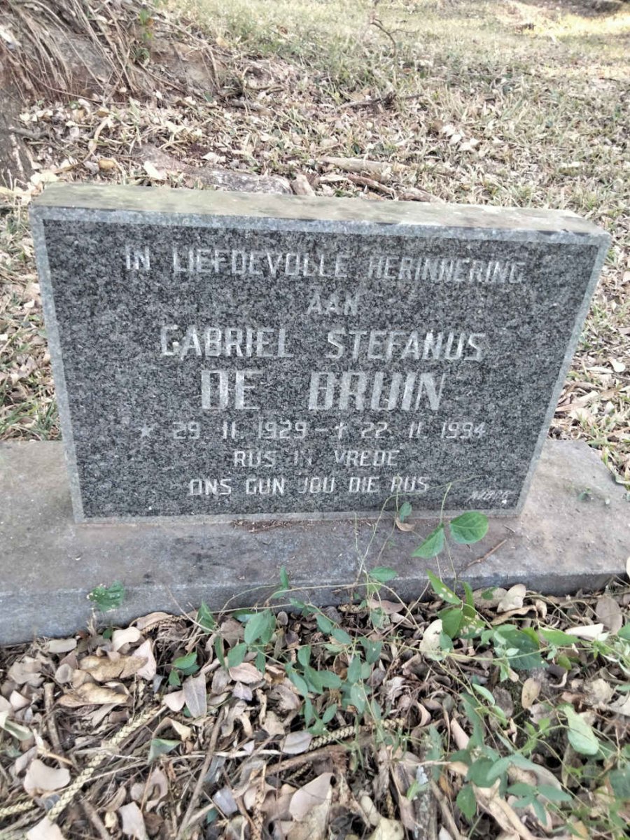 BRUIN Gabriel Stefanus, de 1929-1994