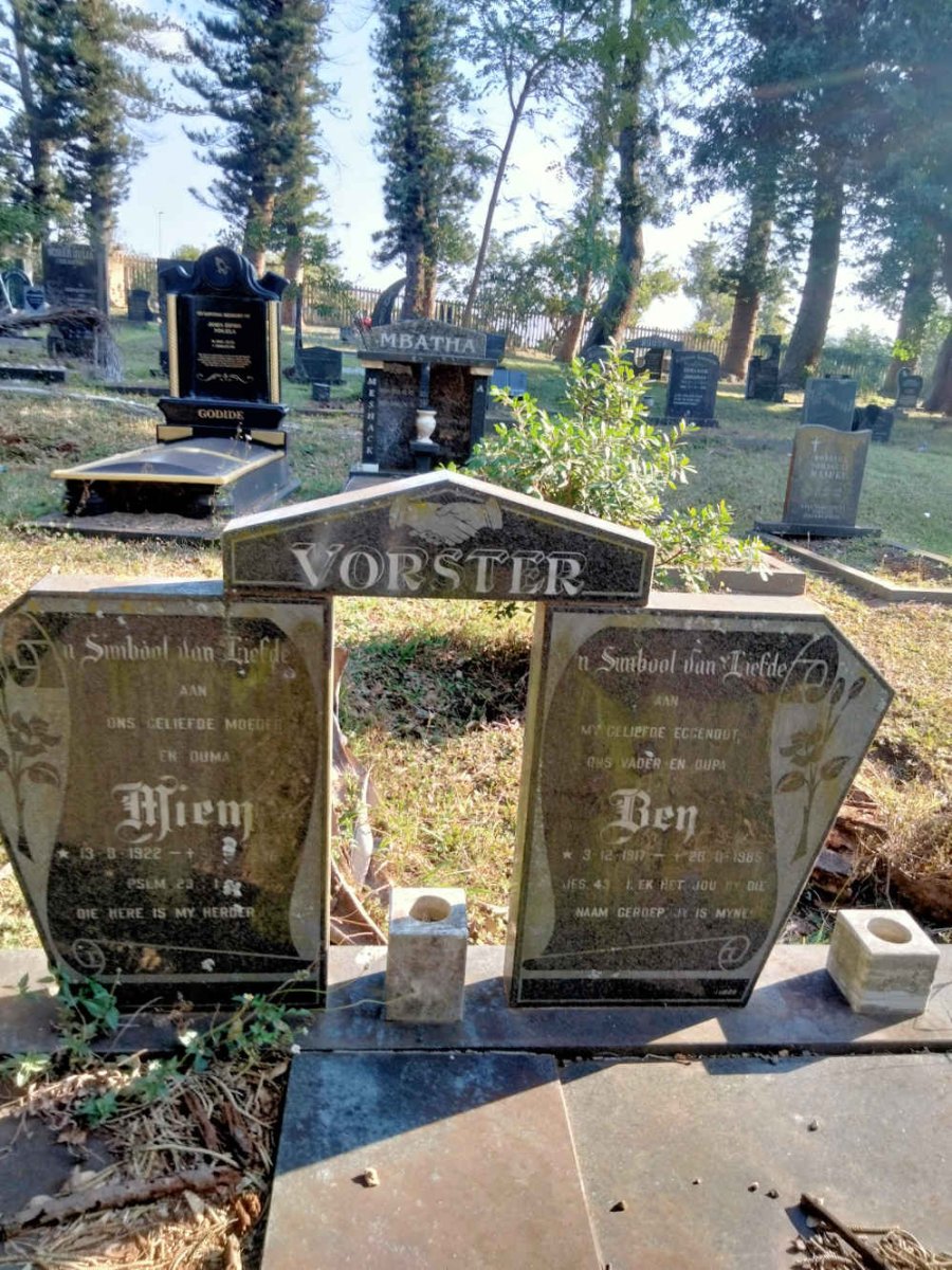 VORSTER Ben 1917-1985 & Miem 1922-1996