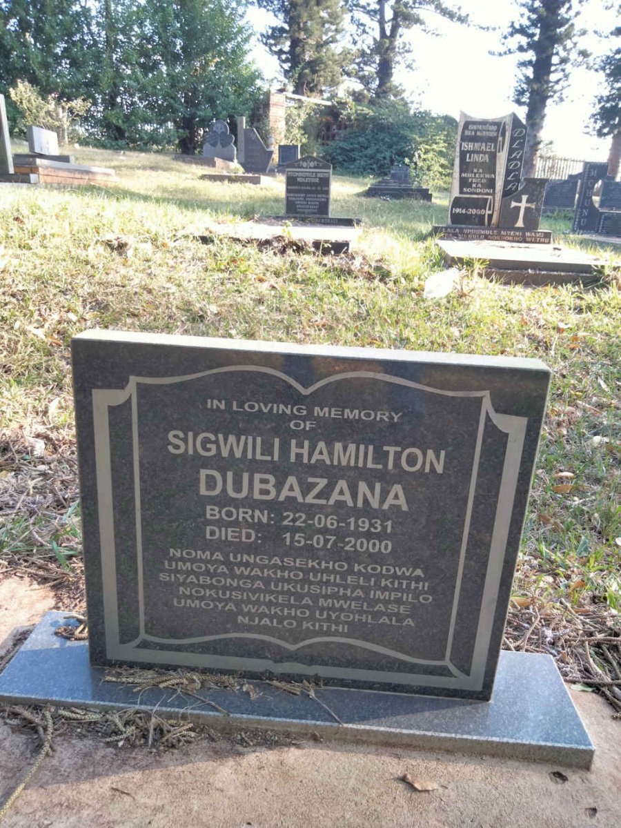 DUBAZANA Sigwili Hamilton 1931-2000