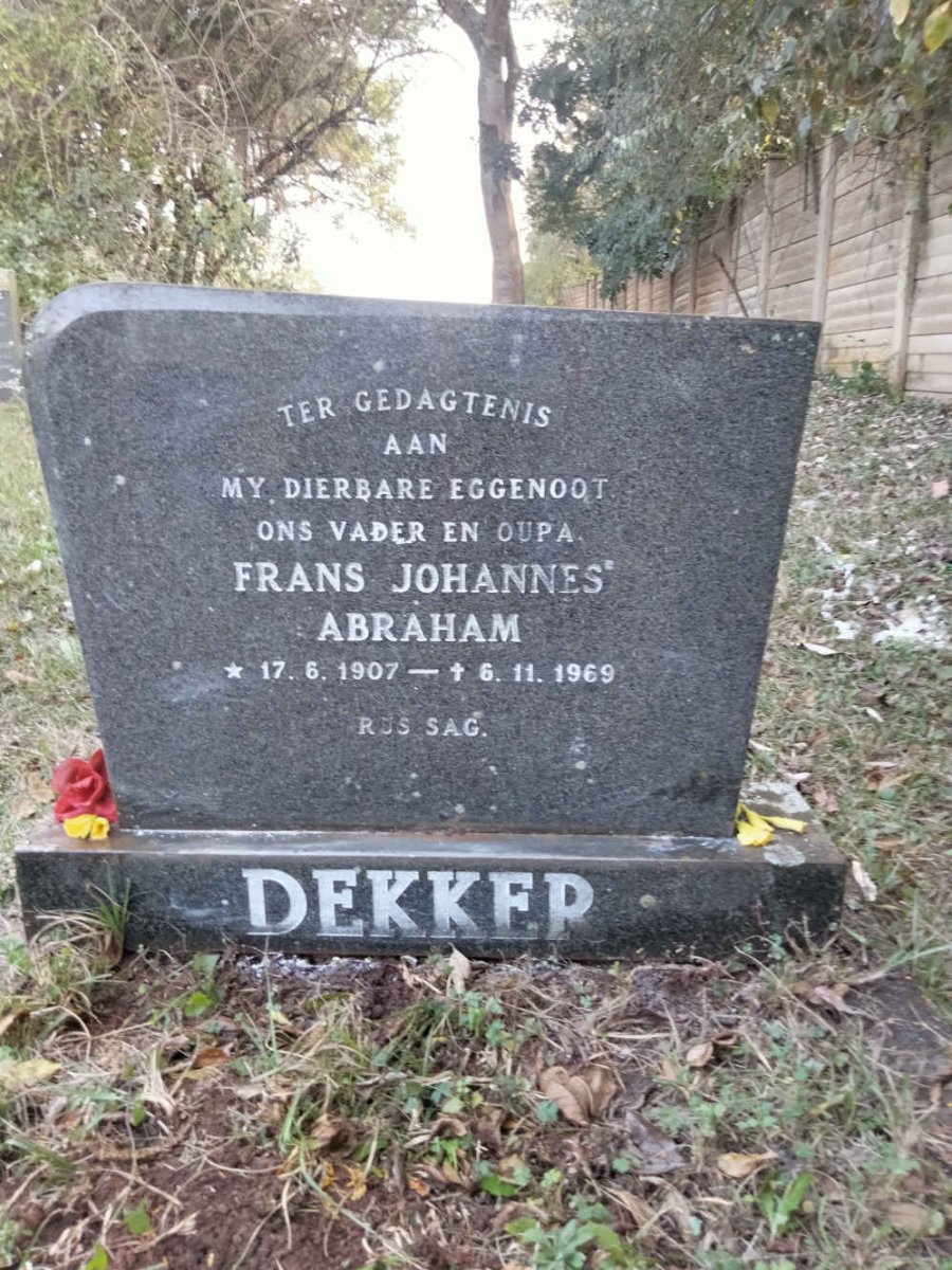 DEKKER Frans Johannes Abraham 1907-1969