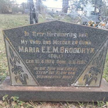 BROODRYK Maria E.E.M. 1926-1982