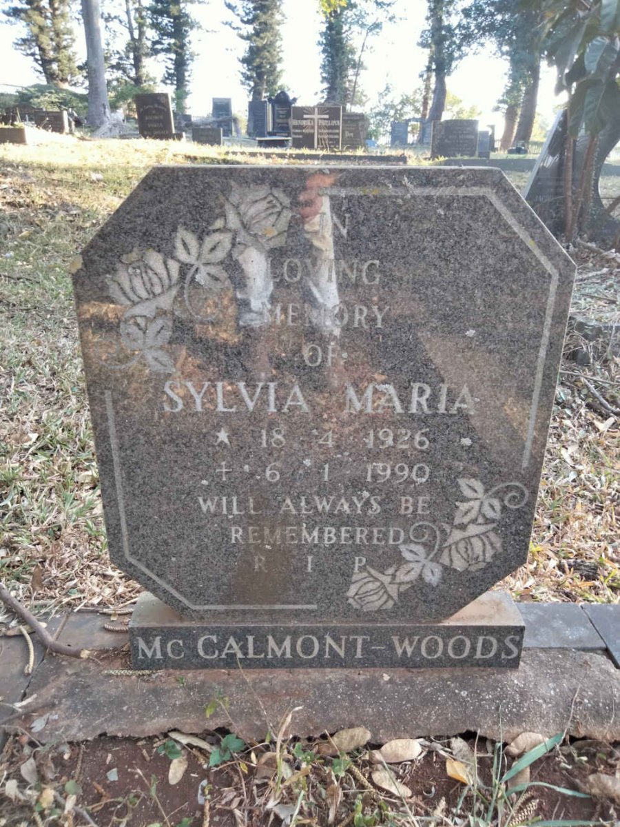 WOODS Sylvia Maria, MCCALMONT- 1926-1990