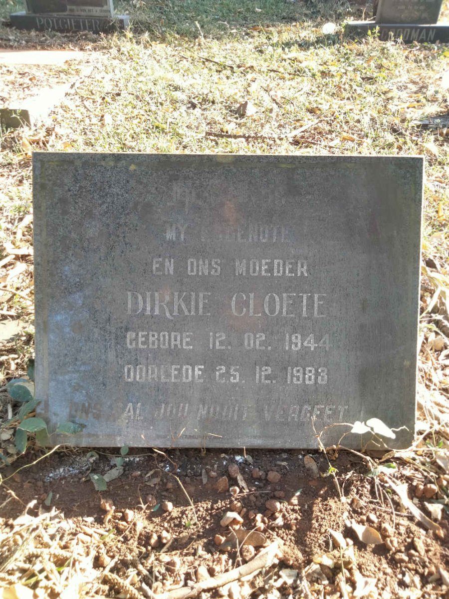 CLOETE Dirkie 1944-1983