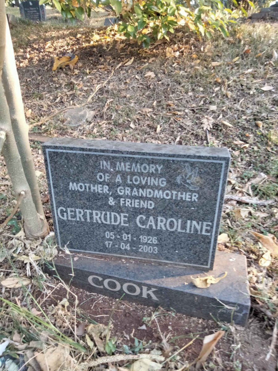 COOK Gertrude Caroline 1926-2003