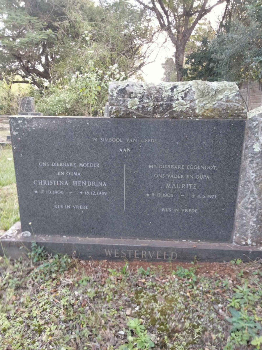 WESTERVELD Mauritz 1905-1971 & Christina Hendrina 1908-1989