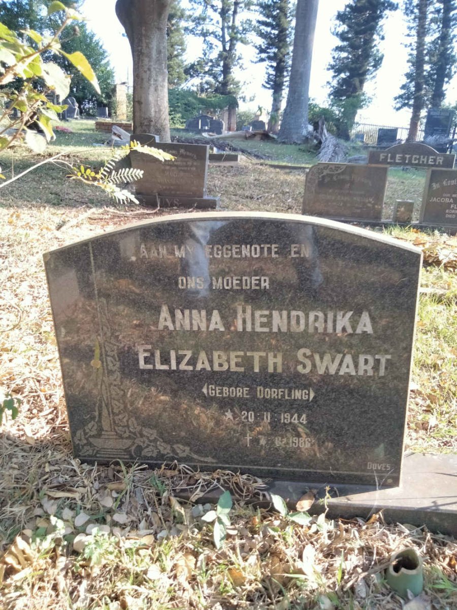 SWART Anna Hendrika Elizabeth nee DORFLING 1944-1986