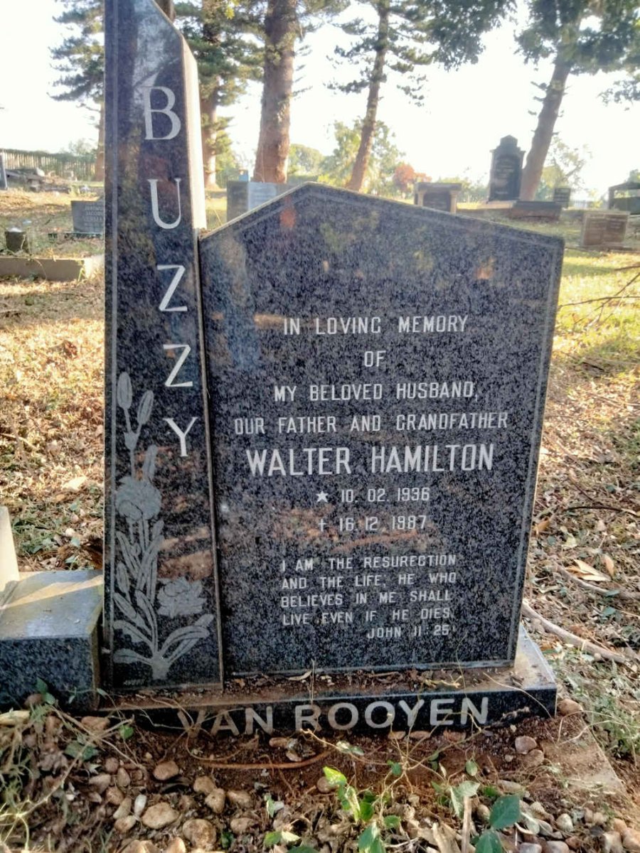 ROOYEN Hamilton Walter, van 1936-1987
