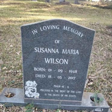 WILSON Susanna Maria 1948-2017