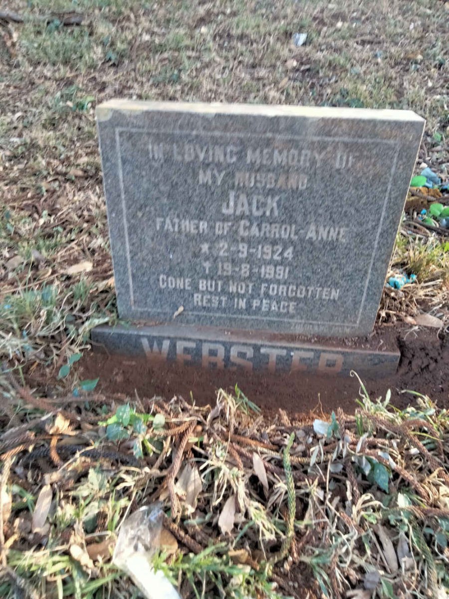 WEBSTER Jack 1924-1991