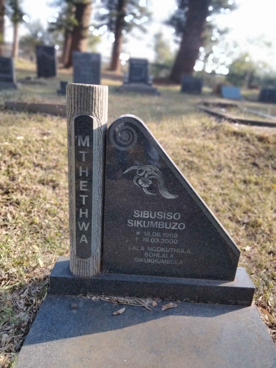 MTHETHWA Sibusiso Sikumbuzo 1968-2000