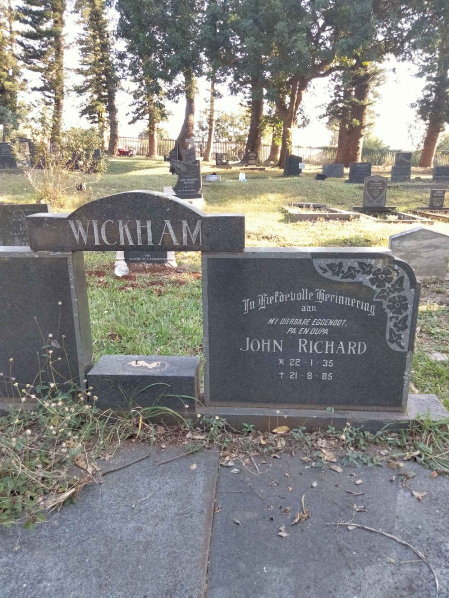 WICKHAM John Richard 1935-1985
