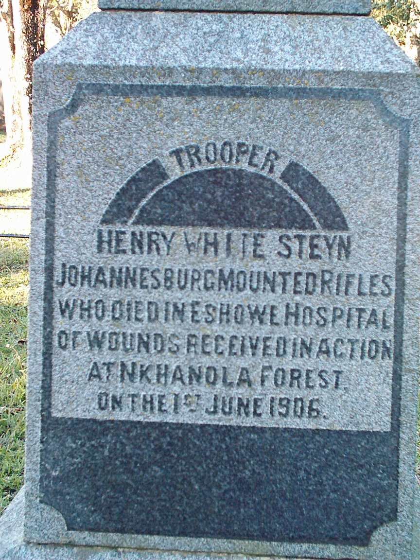 STEYN Henry White  -1907
