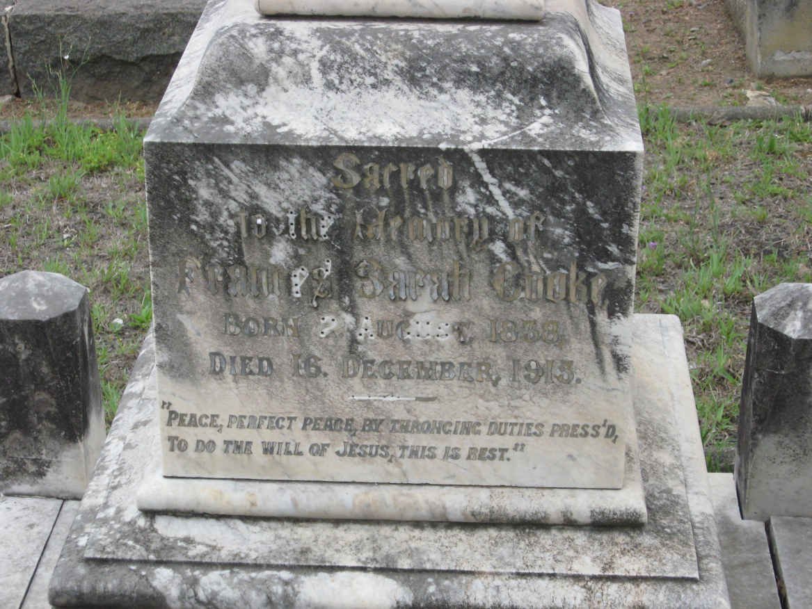 COOKE Frances Sarah 1838-1915