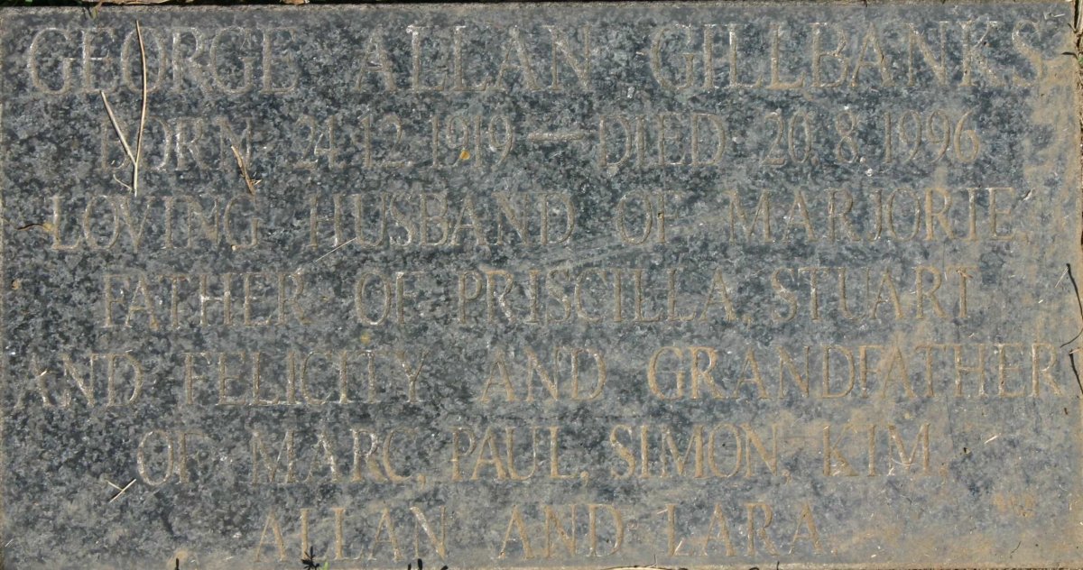GILLBANKS George Allan 1919-1996