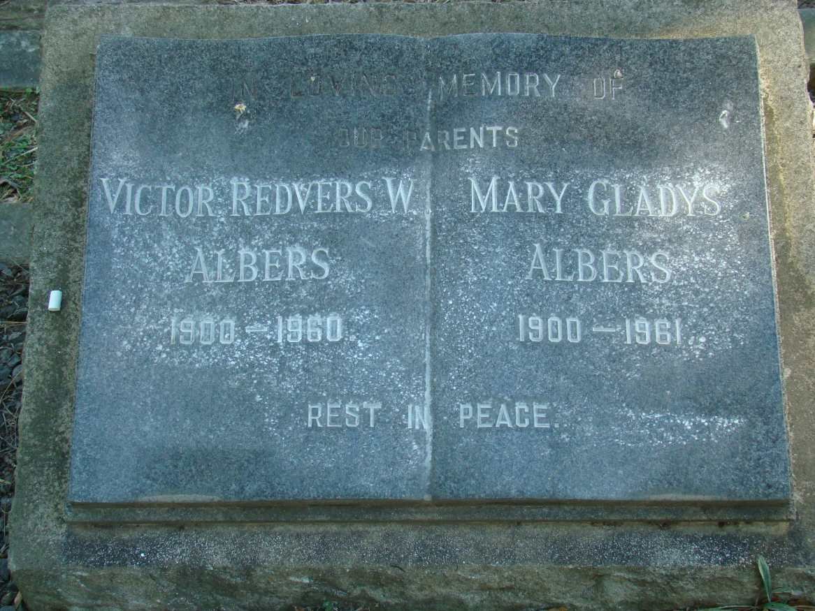 ALBERS Victor Redvers W. 1900-1960 &amp; Mary Gladys 1900-1961