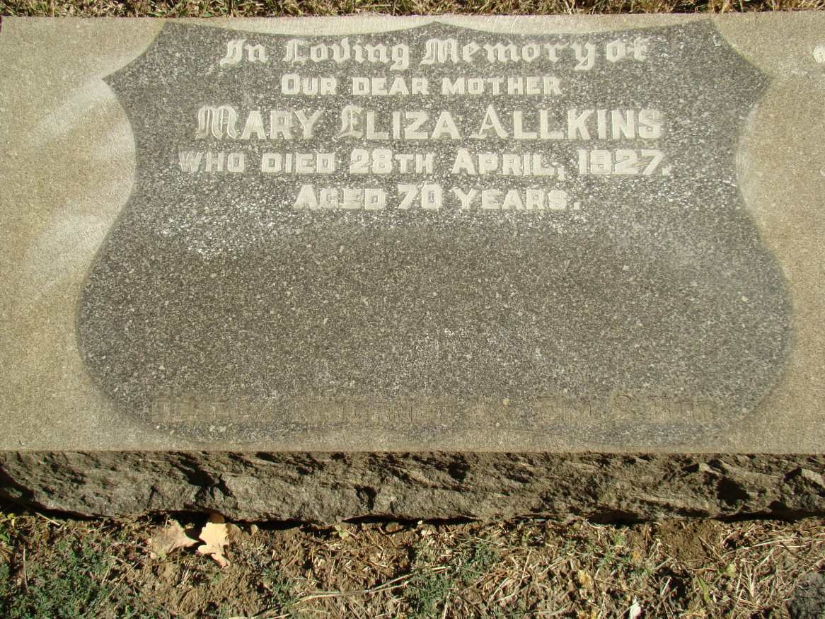 ALLKINS Mary Eliza -1927
