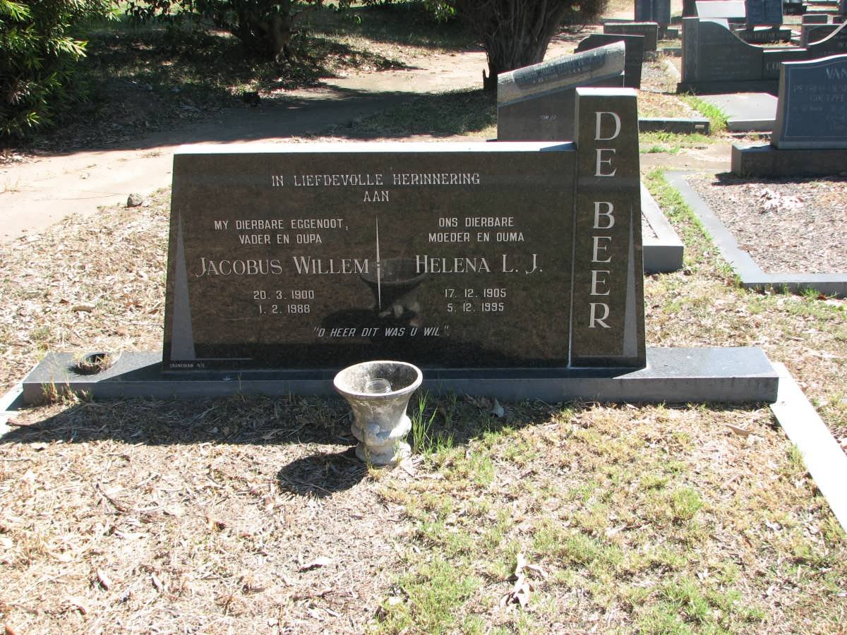 BEER Jacobus Willem, de 1900-1988 &amp; Helena L.J. 1905-1995