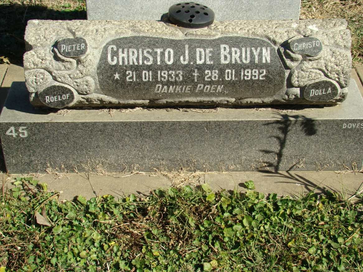 BRUYN Christo J., de 1933-1992