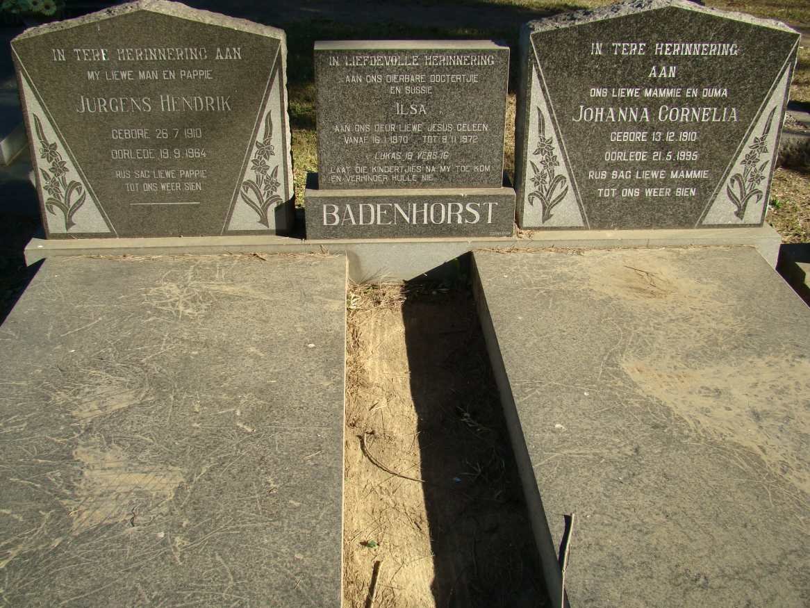 BADENHORST Jurgens Hendrik 1910-1964 &amp; Johanna Cornelia 1910-1995
