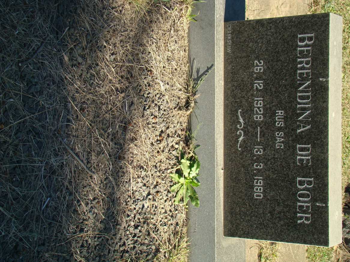 BOER Berendina, de 1928-1980