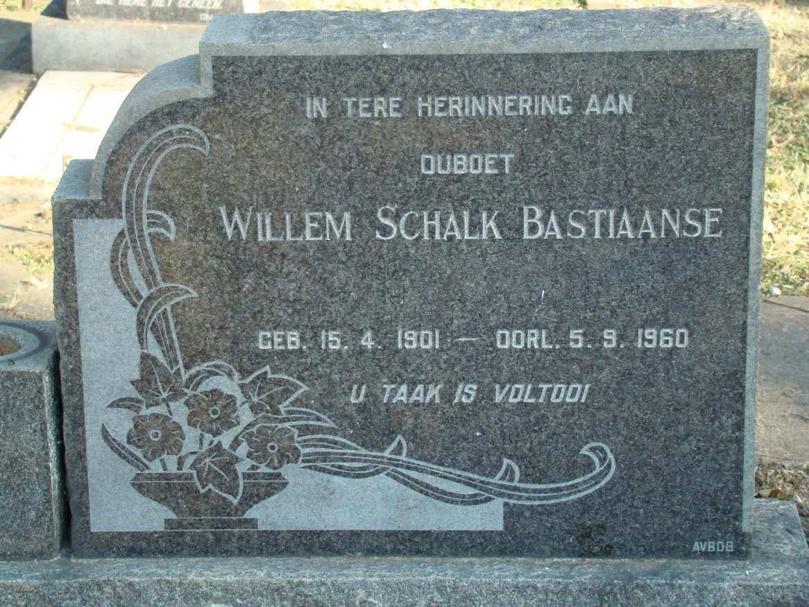 BASTIAANSE Willem Schalk 1901-1960