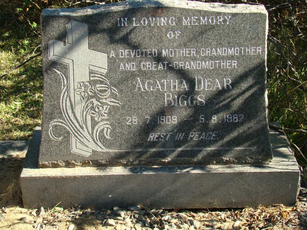 BIGGS Agatha Dear 1909-1982
