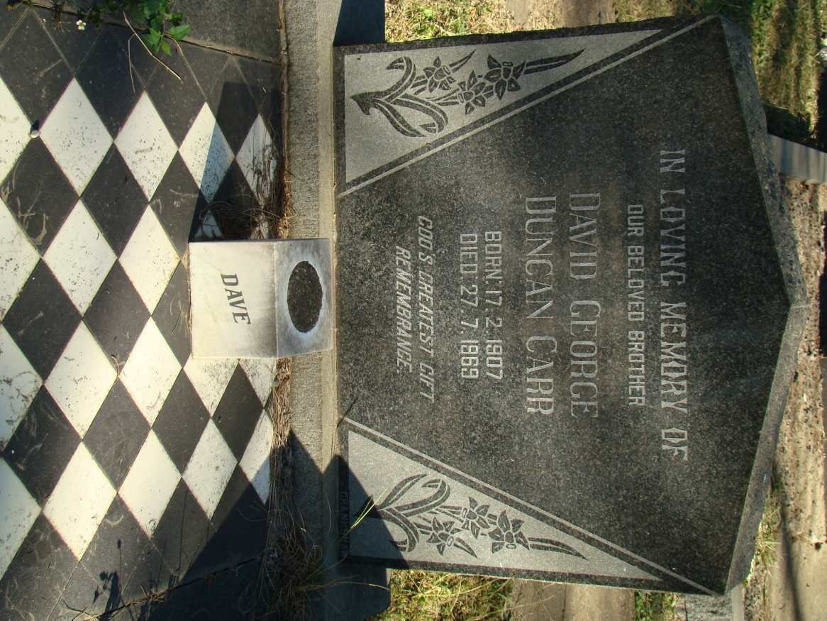 CARR David George Duncan 1907-1969