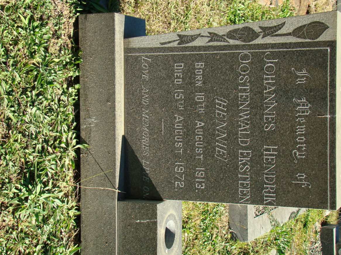 EKSTEEN Johannes Hendrik Oostenwald 1913-1972