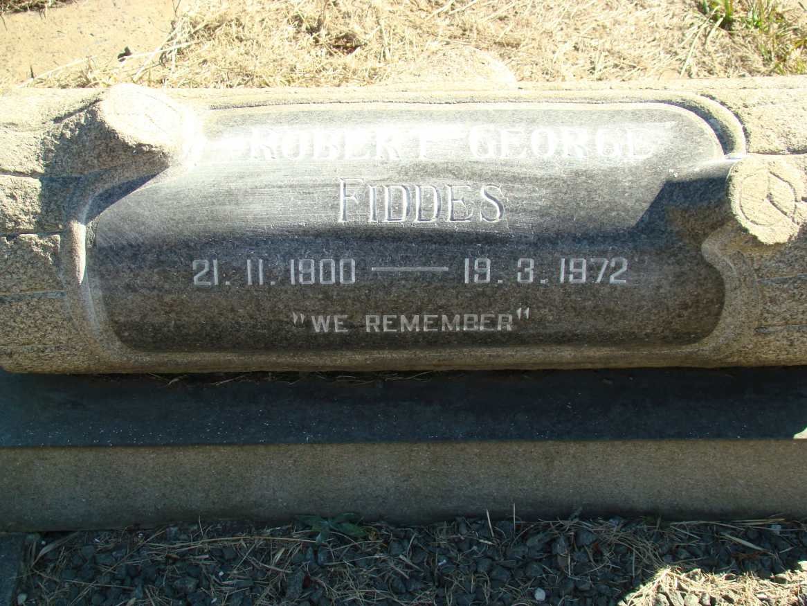 FIDDES Robert George 1900-1972