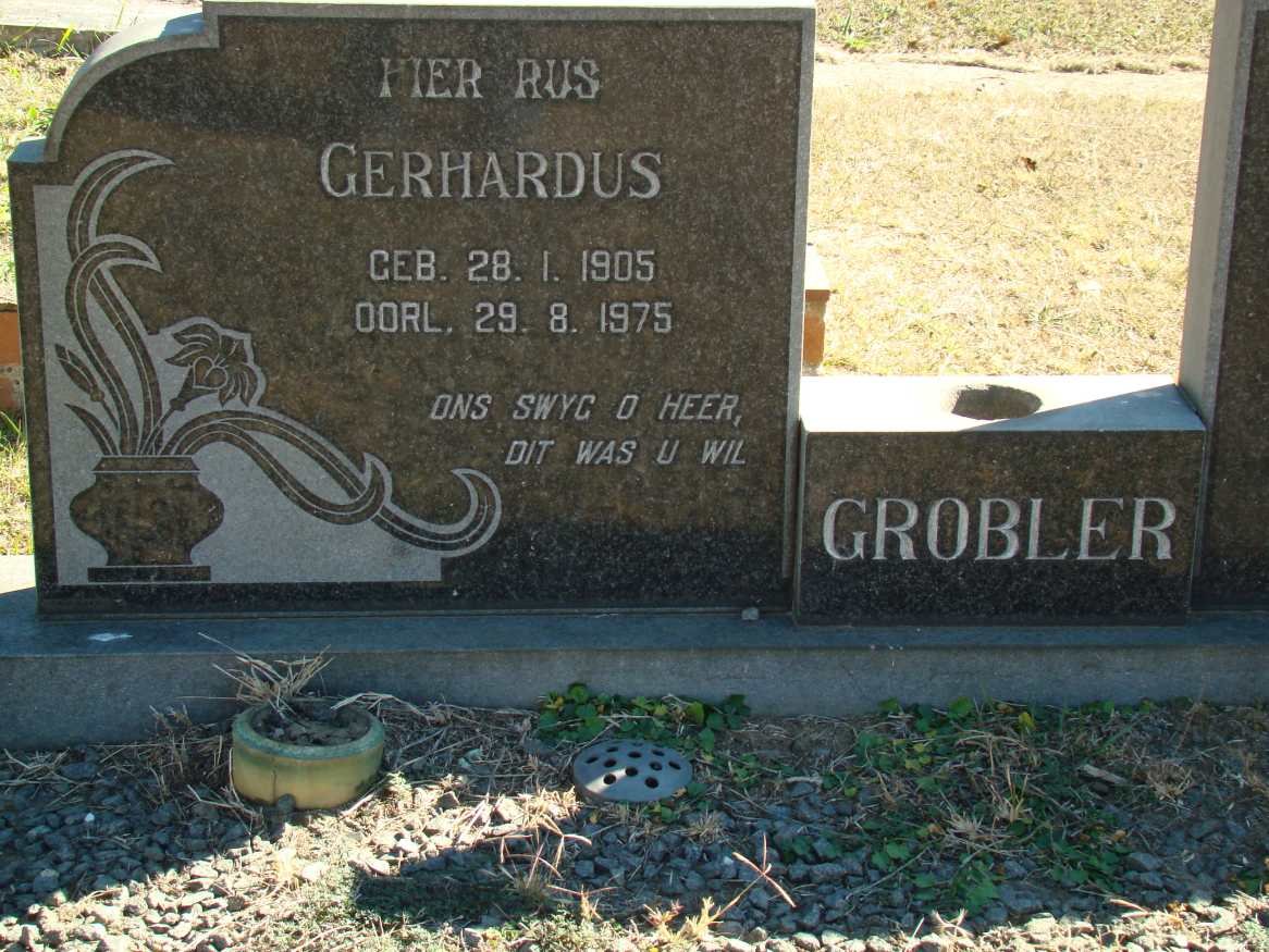 GROBLER Gerhardus 1905-1975