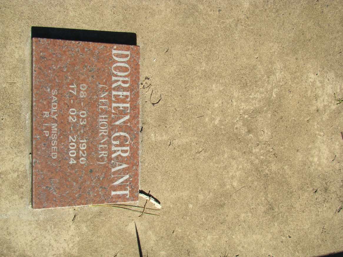 GRANT Doreen nee HORNER 1920-2004