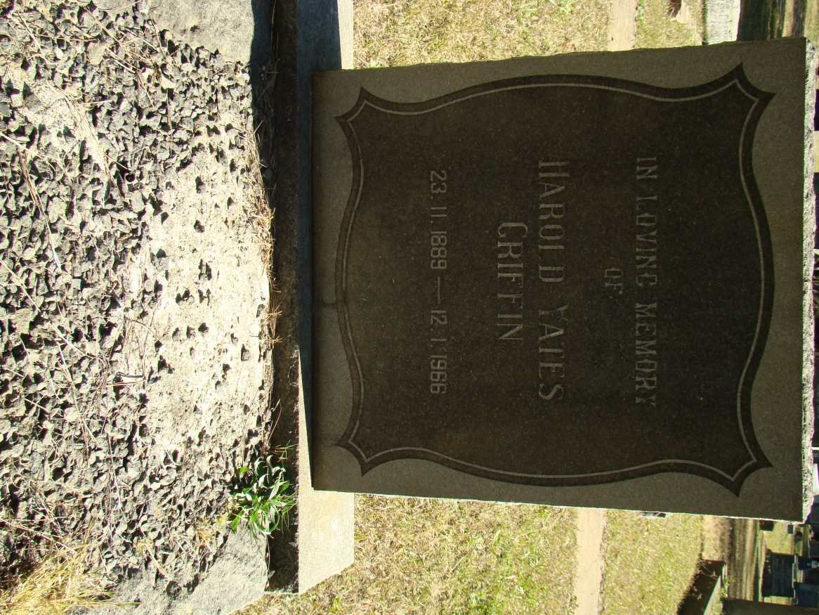 GRIFFIN Harold Yates 1889-1966