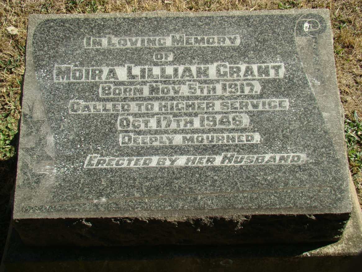 GRANT Moira Lillian 1917-1946