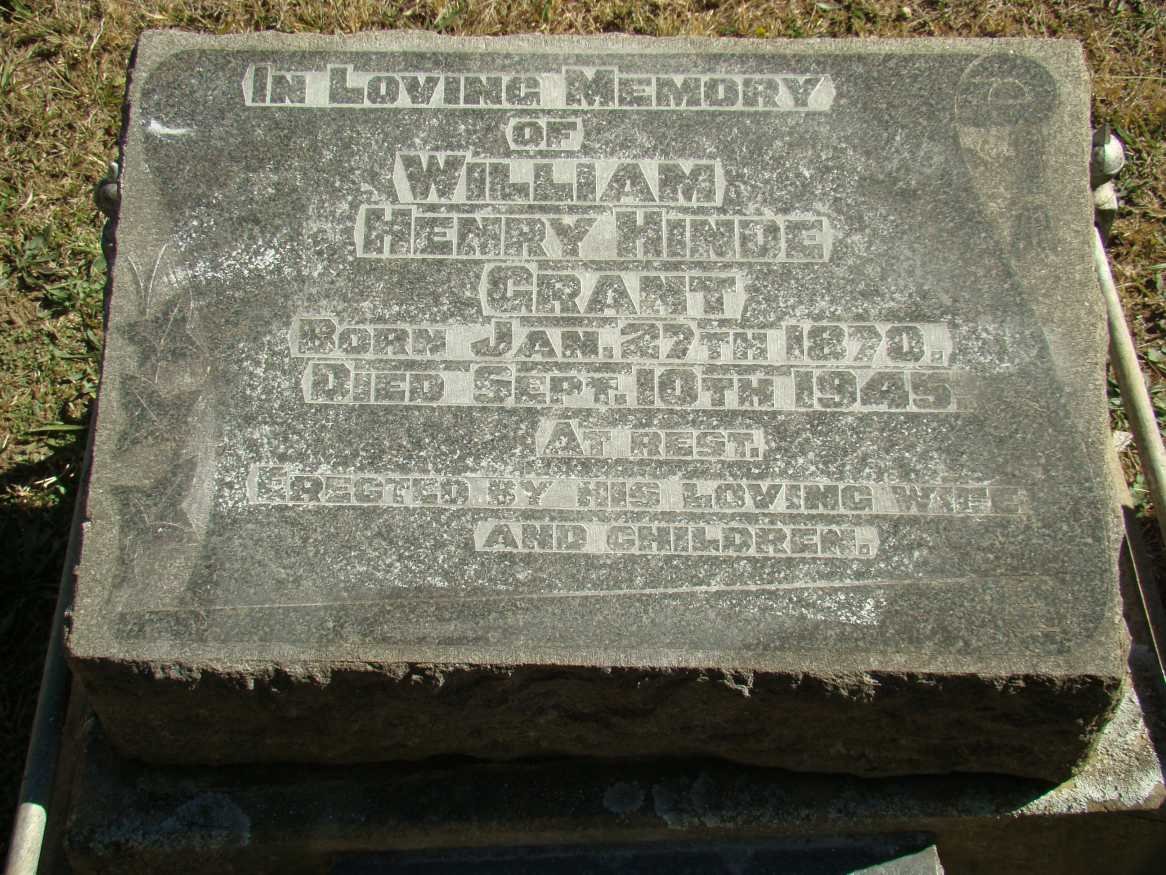 GRANT William Henry Hinde 1870-1945