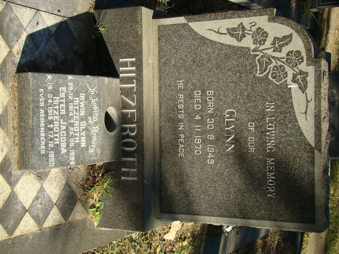HITZEROTH Glynn 1949-1970 :: HITZEROTH Irwin Glynn 1914-1965 &amp; Ester Jacoba 1915-1990