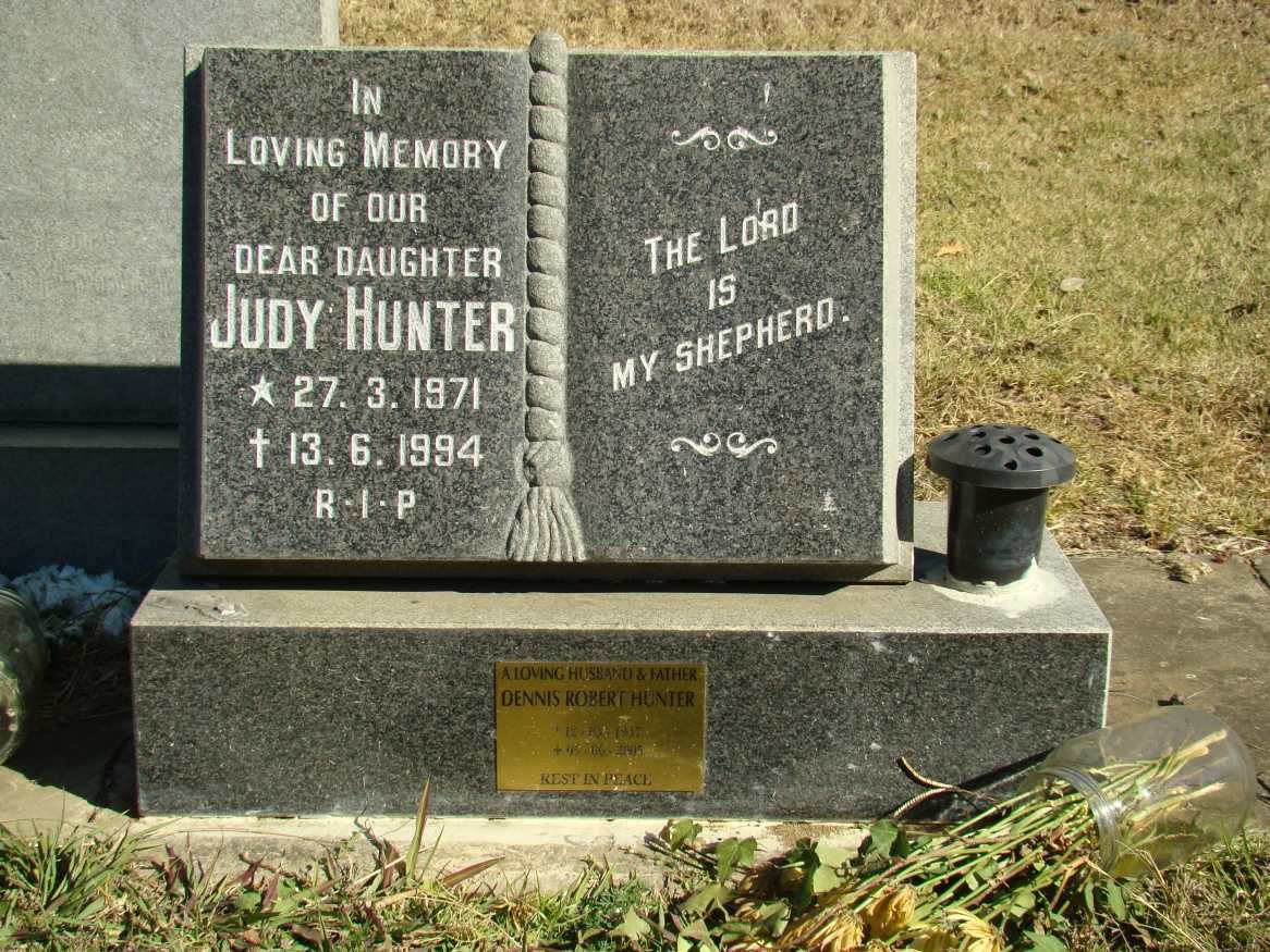 HUNTER Judy 1971-1994 :: HUNTER Dennis Robert 1937-2005