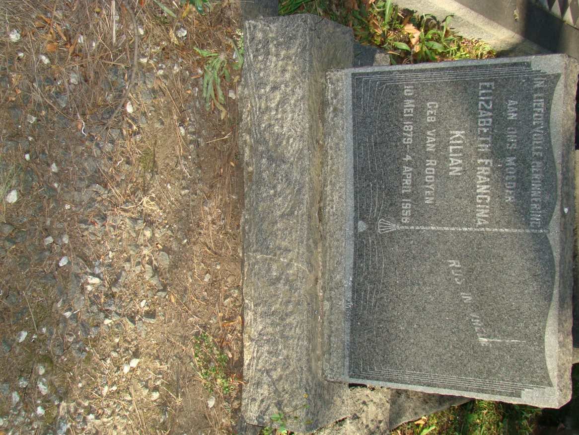 KILIAN Elizabeth Francina nee VAN ROOYEN 1879-1956