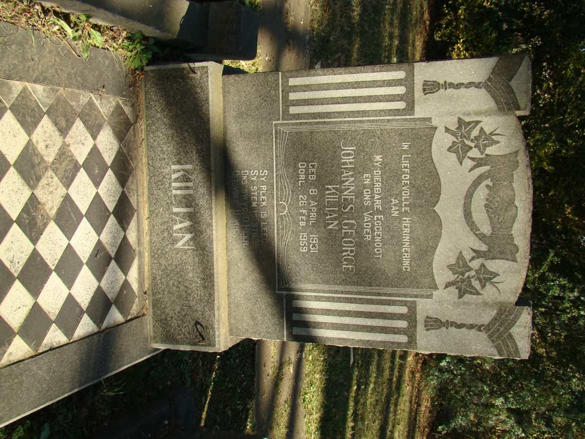 KILIAN Johannes George 1931-1959
