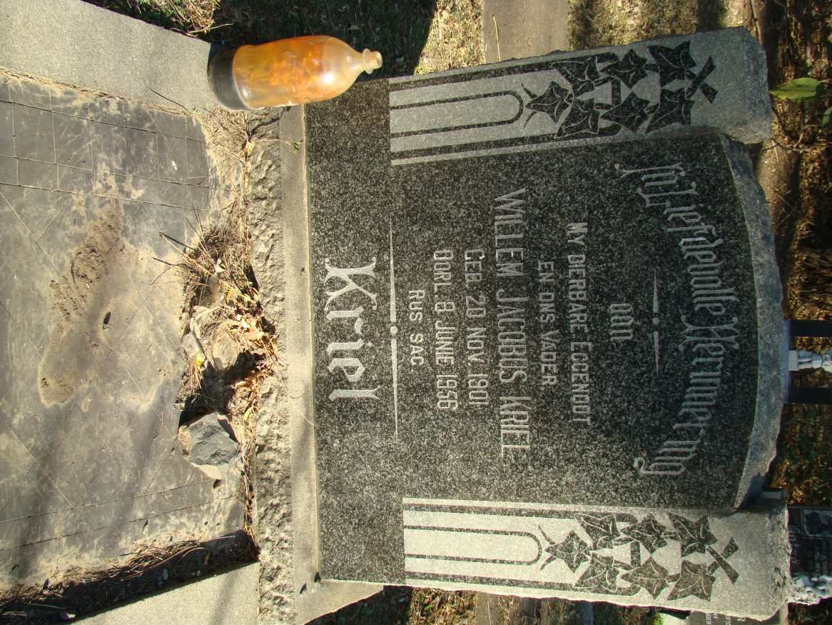 KRIEL Willem Jacobus 1901-1956