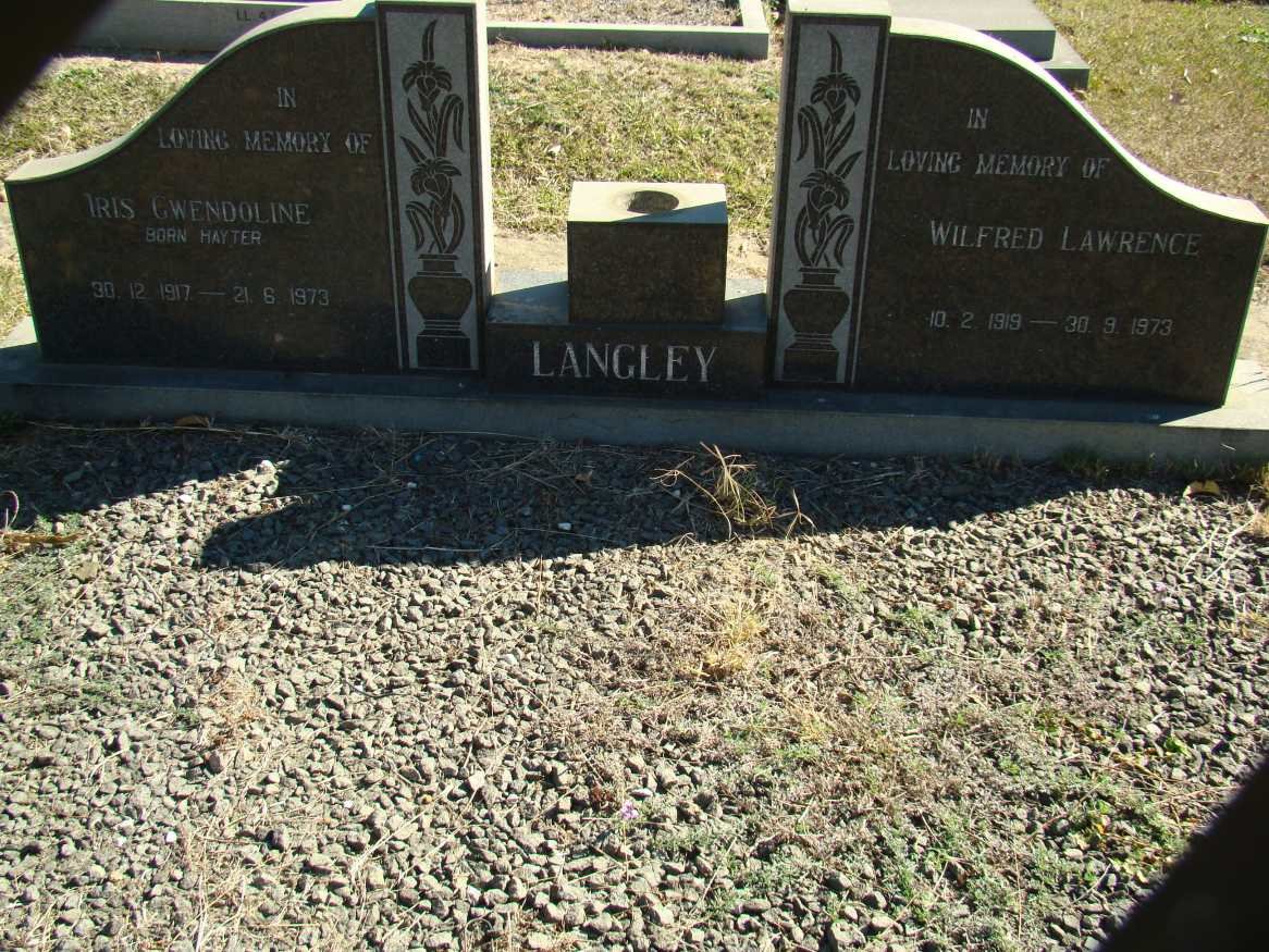 LANGLEY Wilfred Lawrence 1919-1973 &amp; Iris Gwendoline HAYTER 1917-1973