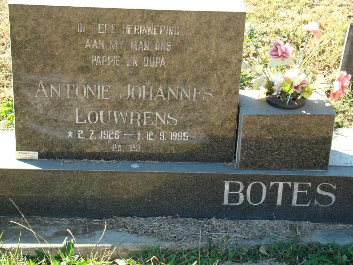 LOUWRENS Antonie Johannes 1926-1995
