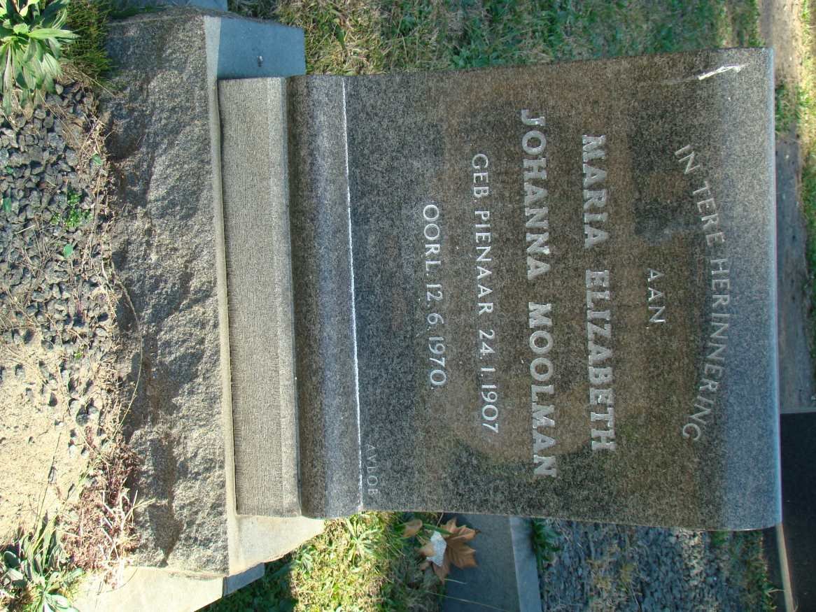 MOOLMAN Maria Elizabeth Johanna 1907-1970