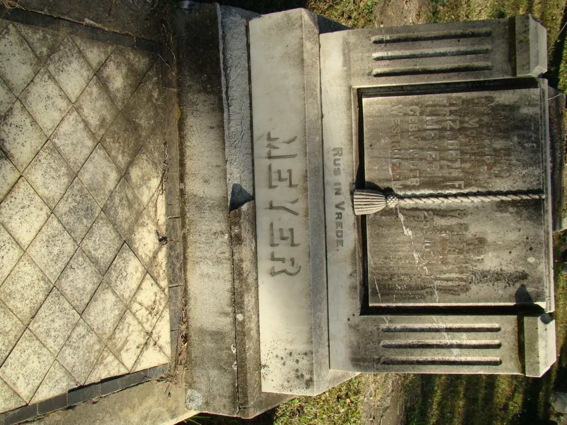 MEYER Elizabeth F. nee VAN DER WESTHUIZEN -1946