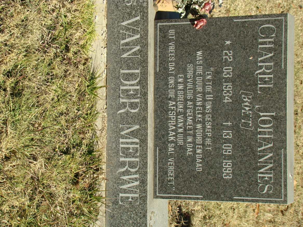 MERWE Charel Johannes, van der 1934-1993