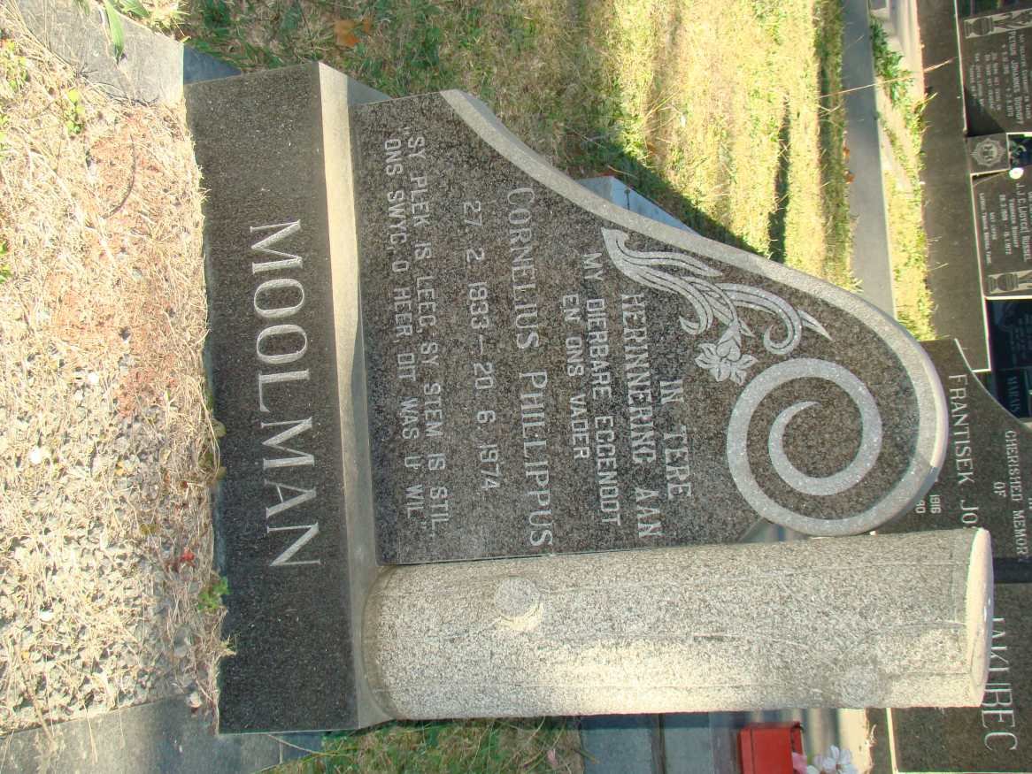 MOOLMAN Cornelius Phillippus 1933-1974