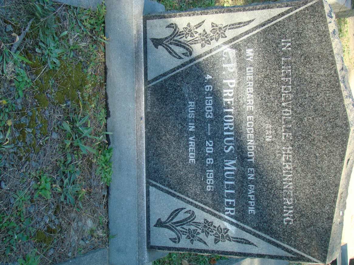 MULLER C.P. Pretorius 1903-1966