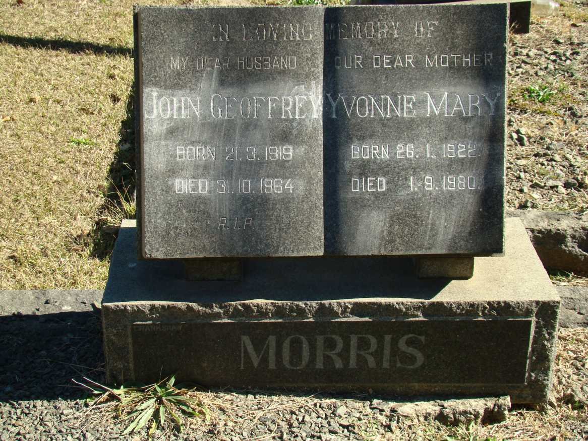MORRIS John Geoffrey 1919-1964 &amp; Yvonne Mary 1922-1980